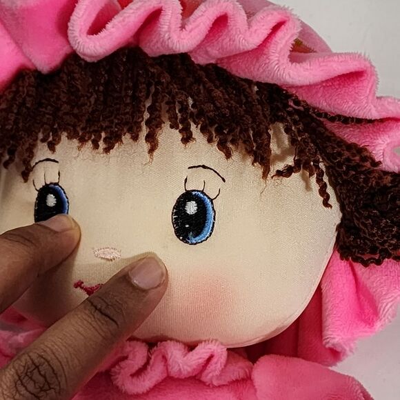 Girls Cute Pretty Pink Rag Doll Stuffed Animal Plush Toy - Picture 7 of 11